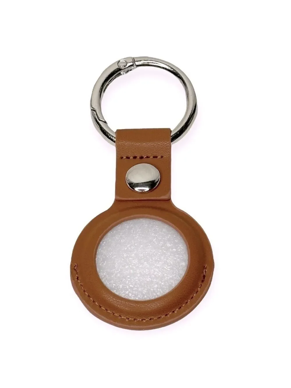 Leather Case For Apple AirTag with Keychain‎ Brown 1st Gen
